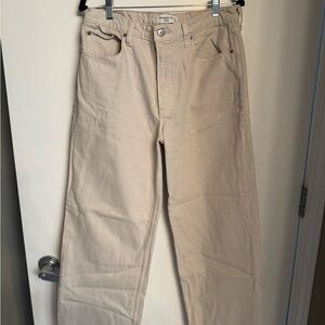 Abercrombie & Fitch Light Beige High-Rise The Loose Jeans